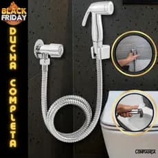 Ducha Higiênica Banheiro 100% Completa Luxo Metal Cromado 1,20m Chuveirinho Patente Privada