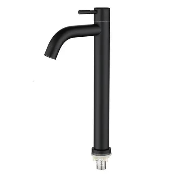 Torneira Boca Curva  Cascata Preto Snel Metais