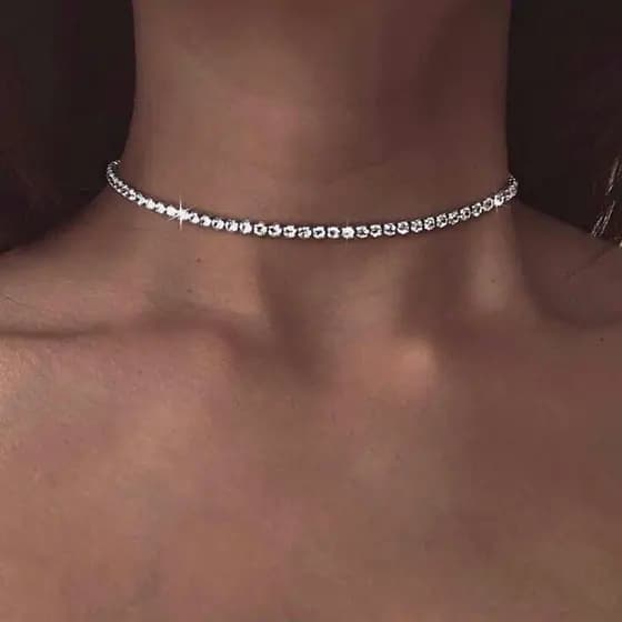 Colar Gargantilha Choker Riviera - Folheado a Prata e Ouro