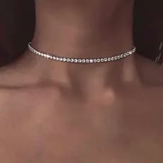 Colar Gargantilha Choker Riviera - Folheado a Prata e Ouro