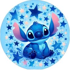 Painel festa 50x50 Cm Lilo Stitch VARIOS MODELOS - Tecido sublimado C/ Elástico
