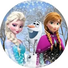 Painel Frozen Redondo 50x50 tecido sublimado com elastico LEIA A DESCRIÇÃO