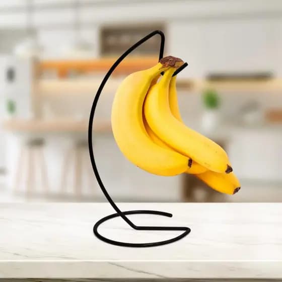 Suporte Para Banana Suporte Cacho De Bananas Fruteira Gancho Para Pendurar Bananas Multiuso Preto
