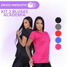 Kit 2 Camisa Tapa Bumbum Fitness Alongada Treino Academia Corrida Esportes