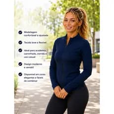 Jaqueta Feminina Dry Fit Caminhada Treino Corrida e Lazer