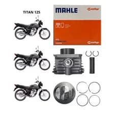 Kit Cilindro Motor Camisa Pistão e Anéis Honda CG Titan Fan Cargo Bros 125 2002 até 2008