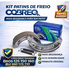 Lona Freio Traseira Bros 125 150 160 Biz 100 125 110 Cobreq