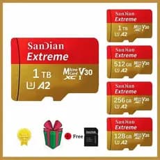SanDisk1TB 512GB 256GB 128GB Micro TF SD Card V60 Cartão De Memória De Câmera De Alta Velocidade Para Telefone