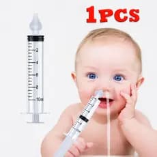 1 Seringa Lavador Nasal Infantil c/ Bico de Silicone Macio Higiene do Bebê Nariz Sugador Catarro