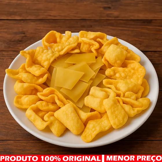 Pururuca Lisa Para Fritar, 5kgs, Pallets De Trigo Aperitivo Saboroso Crocante Crua Envio Imediato...