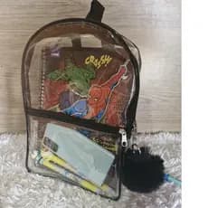 Mochila Plastico Transparente /trabalho/escola/praia/viagem