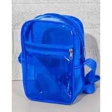 Bolsa Shoulder Bag Transparente Neon, Cristal 0.40, Transversal bolsa de ombro, Praia e Piscina