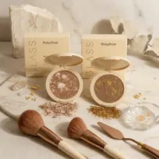 Bronzer e Iluminador Marmorizado Glass - Ruby Rose