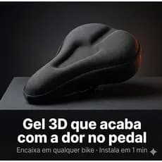 Capa Selim Gel 3D Bike Spinning MTB Ajustavel Antiderrapante Anatomica Acolchoada Ciclismo