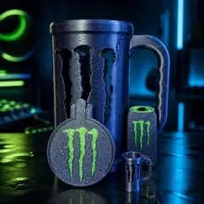 Kit Caneca porta lata Monster 3 in 1 |Porta Lata | Brinde
