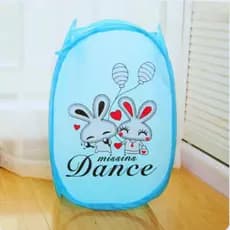 cesto dobrável multiuso de tecido estampado 35x55cm