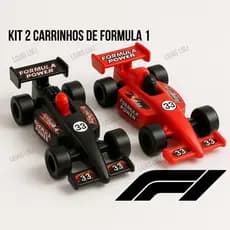 Kit 2 Carrinhos 12cm cada Formula 1 F1 –Brinquedo Infantil de Corrida Realista, Presente Divertido para Crianças +3 anos