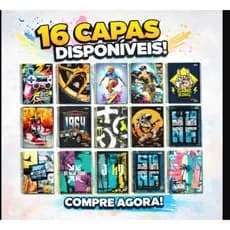 Kit 4,8 e 12 Cadernos 1 Matéria 80folhas ou Kit 2,3 Cadernos 160folhas Capa Dura com Verniz Papel 56g
