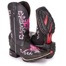 Bota Texana Feminina Country Bico Quadrado Dudalina Pink