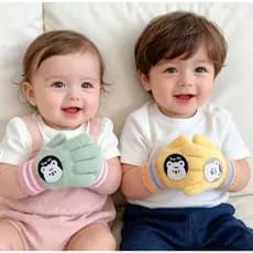 1/2/3 Par Luvas Quentes Inverno Infantil De 1-3 Anos URSINHOs Listra Macias Pelinho Menina Menino