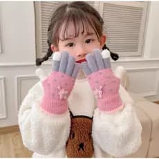 Luvas Quentes De Estrela Inverno Para Infantil De 7-12 Anos Macias Pelinho Com Bichinho