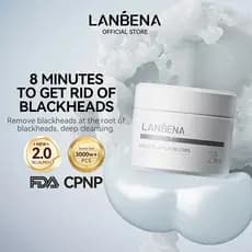 LANBENA Máscara removedora de cravos para o nariz Máscara para poros Acne Cuidados com a pele Limpeza profunda 30g