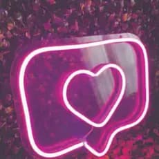 Luminárias Led Neon -  Instagram - Coração - Curtida -  Decoração - Acrílico - Cores variadas
