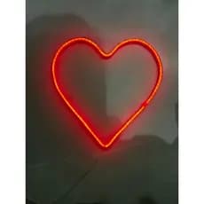 Luminária Led Neon De Acrílico Cristal CORAÇÃO - AMOR  - Dia dos Namorados