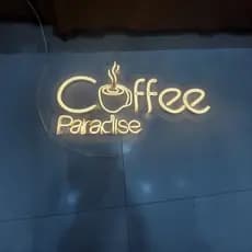 Luminária Led Neon de Acrílico Cristal "Coffe Paradise" 80cm