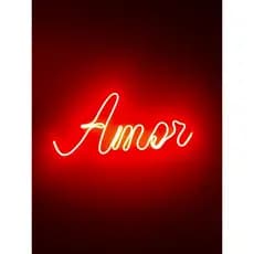 Luminária Led Neon De Acrílico Cristal Amor - Dia dos Namorados