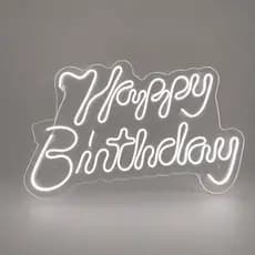 Painel de LED Neon Acrílico "Happy Birthday" -  Bivolt