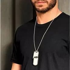 Corrente Militar DogTag/ Colar de Aço