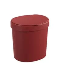 Lixeira Pia Cesto Lixo Cozinha Bancada Banheiro Oval 2,5 L Vermelho Coza