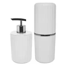 Conjunto Lavabo Bancada Groove Branco Luxo Ou