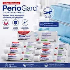 Creme Dental Colgate Periogard kit com 6 gengiva inflamada Viagem necessaire 30g