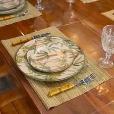Jogo Americano Passadeira para Mesa 1.90m + 8 Sousplat em Junco