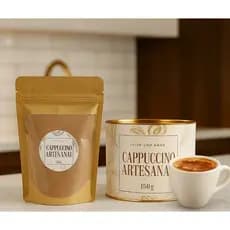 Cappuccino Cremoso Artesanal 150gr na Lata + Refil de 120g GRÁTIS - total de 270gr Qualidade TOP