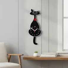 Relógio de Parede Criativo Gato com movimento na cauda (BB)