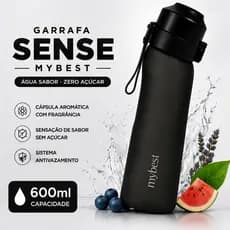 Garrafa sensorial 600ml MyBest para Agua Saborizada Capsula Aroma Preto