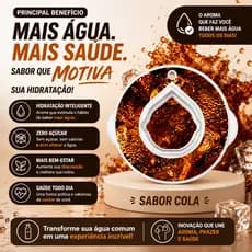 Cápsula de Aroma MyBest Coca-Cola - Cápsula de Sabor Zero Açúcar Hidratação com Estímulo Olfativo