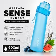 Garrafa sensorial 600ml MyBest para Agua Saborizada Capsula Aroma Azul