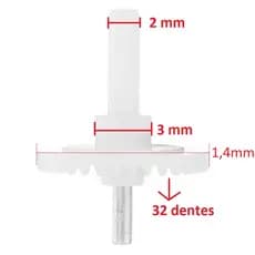 Engrenagem Drone Eachine E58 Duomingo X12 XPRO Eixo 1 Unidade