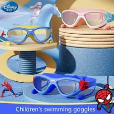 Disney Homem-Aranha Conjunto De Óculos De Natação Anti-Embaciamento Para Crianças Com Estrutura Grande HD À Prova D'água