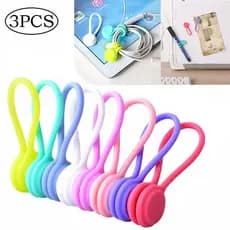 3/10Pcs Silicone Magnético Titular Enrollador De Cabo Do Fone De Ouvido Multifunction Home Office Fones USB Organizador Fio De Acesso