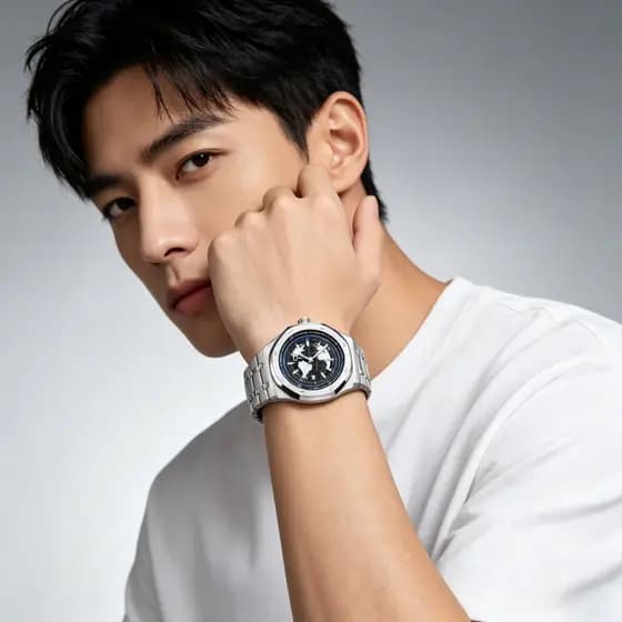 PINTIME Relógio Masculino De Quartzo Com Mostrador De Mapa Mundi Em Aço Inoxidável Esportivo De Luxo