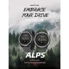 North Edge Alps Relógio Externo De Fibra De Carbono À Prova D'água De Choque De Pulso Esportivo Digital