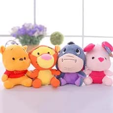 12 cm Mini Boneca De Pelúcia Brinquedo Infantil Ursinho Pooh Porco Voador Tigger Brinquedo Crianças Garota Presente de Aniversário de Natal