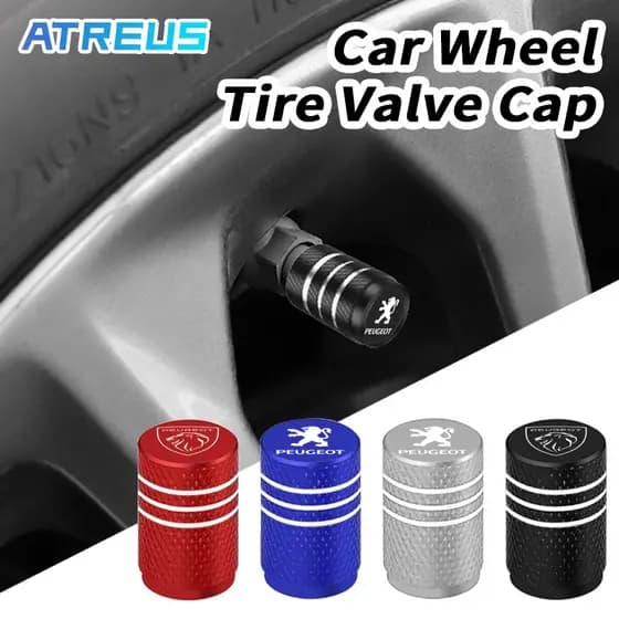4 Pcs Peugeot Tampas Da Válvula Do Pneu De Carro Peças De Metal Automotivo Carro Acessórios Para Peugeot 206 208 207 307 308 2008 3008 508 408 5008 406