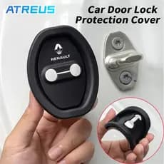 4 Peças Renault Tampa De Proteção Da Fechadura Da Porta Do Carro Anticolisão Em De Silicone Para Renault Kwid Duster Oroch Kardian Megane 2 Sandero ZOE Clio Fluence Logan Captur Scenic Kiger Koleos