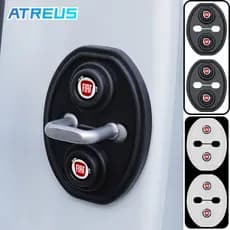 4Pcs Fiat Tampa De Proteção Da Fechadura Porta Do Carro Anticolisão Em De Silicone Veicular Amortecedor Acessórios
